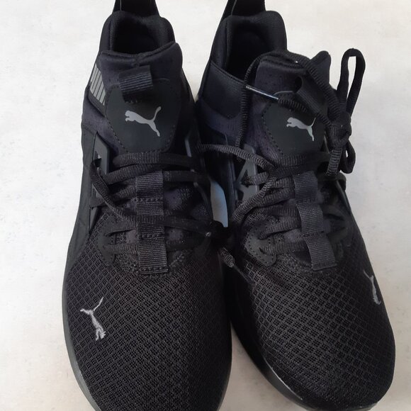 New Puma Black Men's Soft Ride Sneakers Size 9.5 - Picture 1 of 6